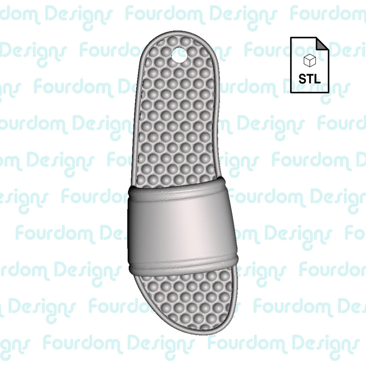 Sandal Flip Flop Keychain STL File for 3D Printing - Digital Download
