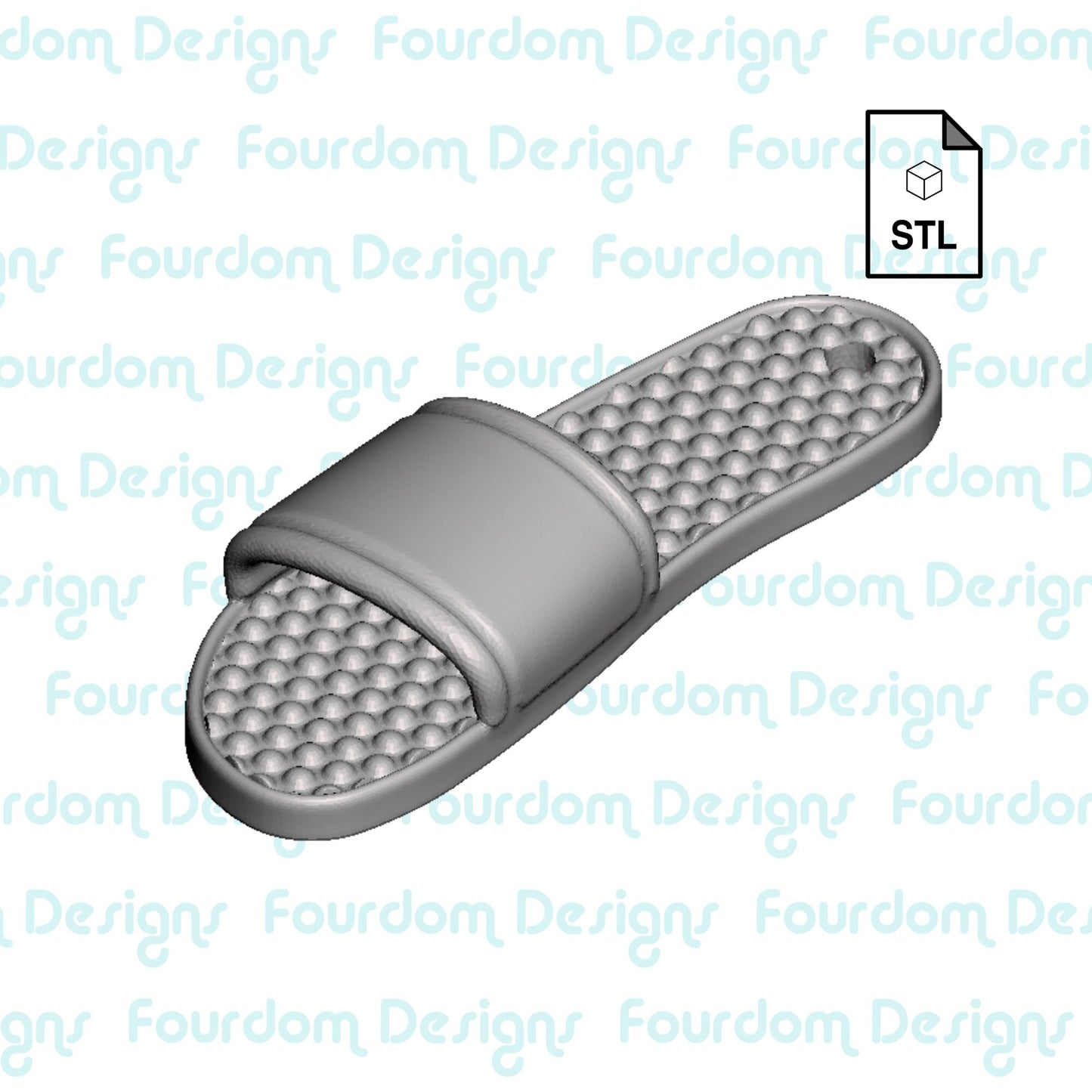 Sandal Flip Flop Keychain STL File for 3D Printing - Digital Download