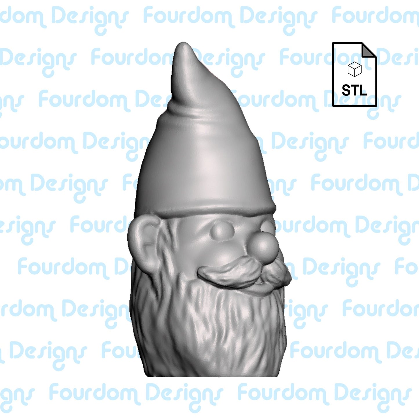 Gnome Straw Topper Straw Buddy STL File for 3D Printing - Digital Download