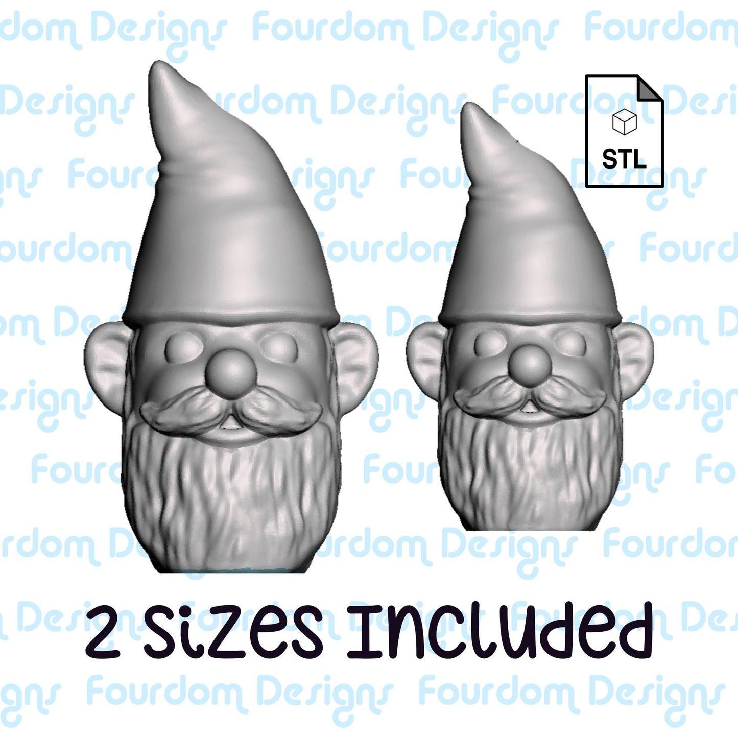 Gnome Straw Topper Straw Buddy STL File for 3D Printing - Digital Download
