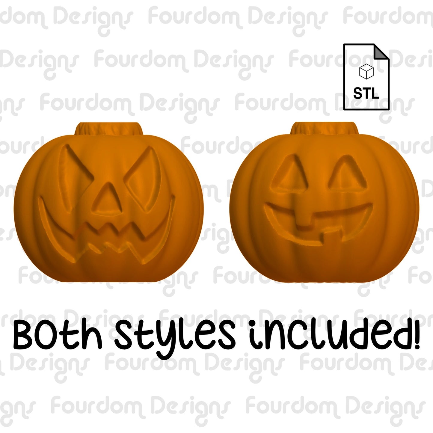 Jack-O-Lantern Pumpkin Straw Topper Straw Buddy STL File for 3D Printing - Digital Download