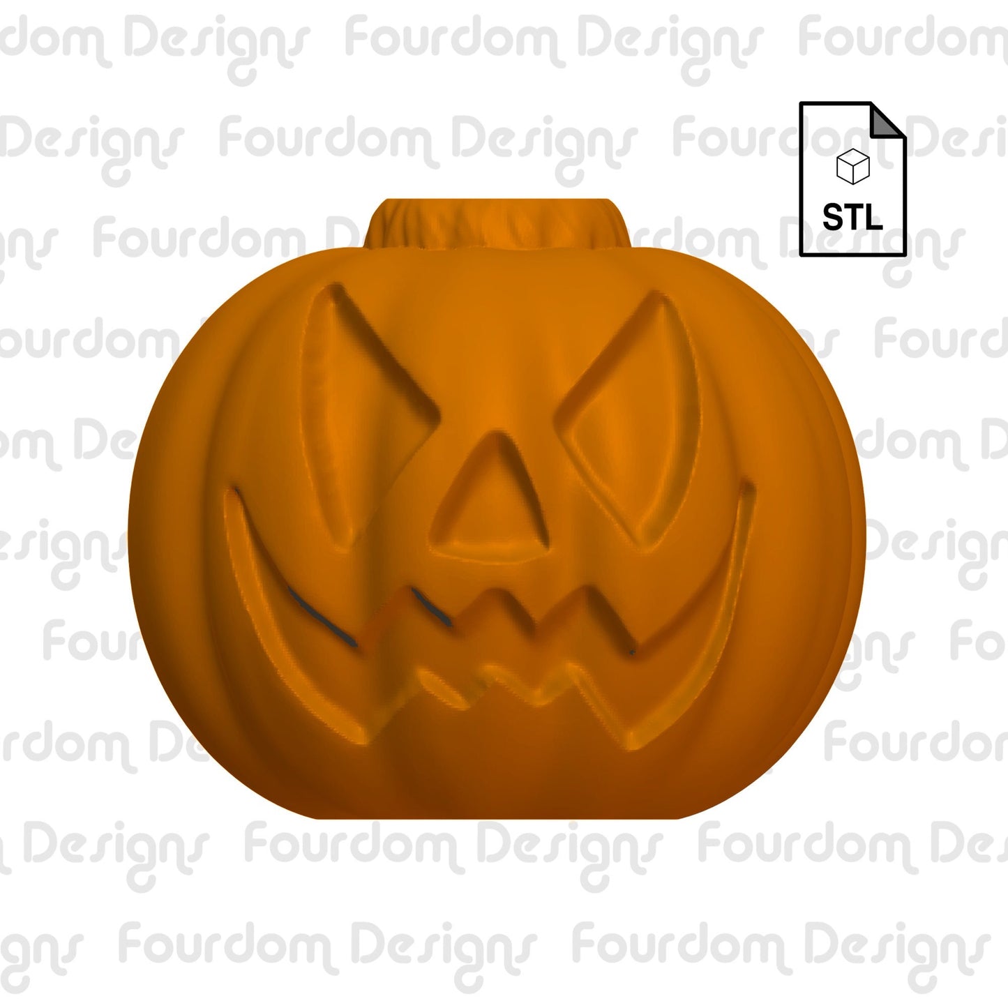 Jack-O-Lantern Pumpkin Straw Topper Straw Buddy STL File for 3D Printing - Digital Download
