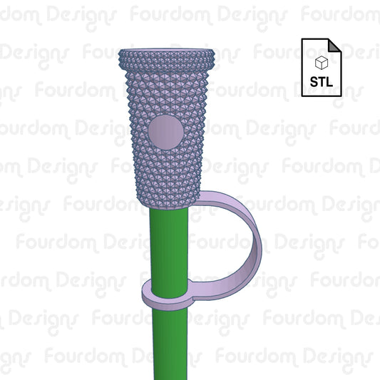 Studded Tumbler Hex Straw Cap STL File for 3D Printing - Digital Download