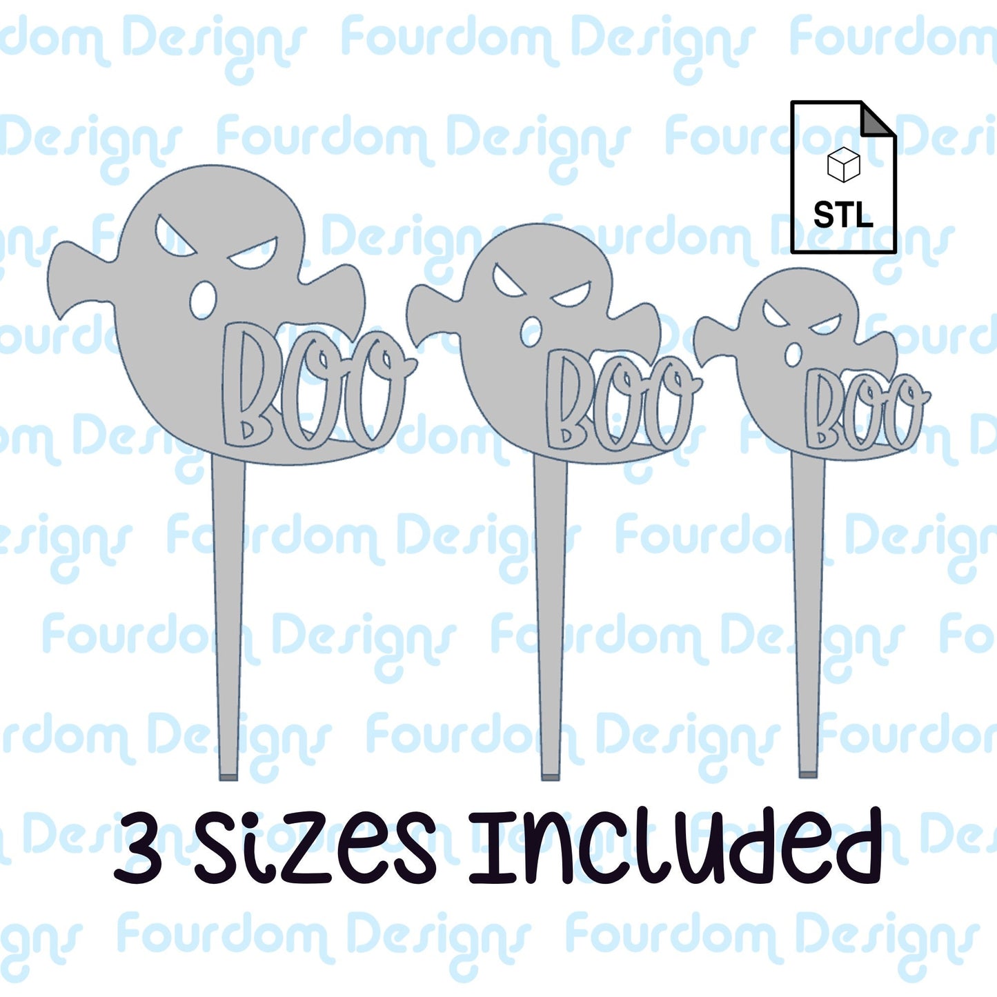 Halloween Cake Toppers STL File for 3D Printing - Digital Download