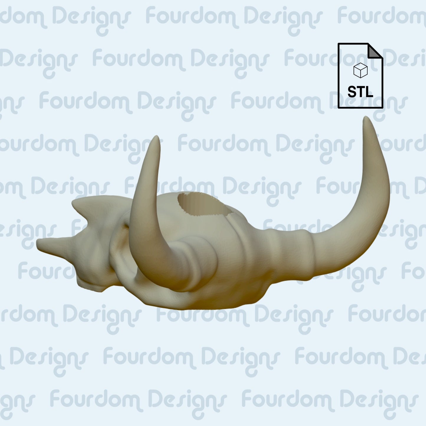 Longhorn Straw Topper STL File for 3D Printing - Digital Download
