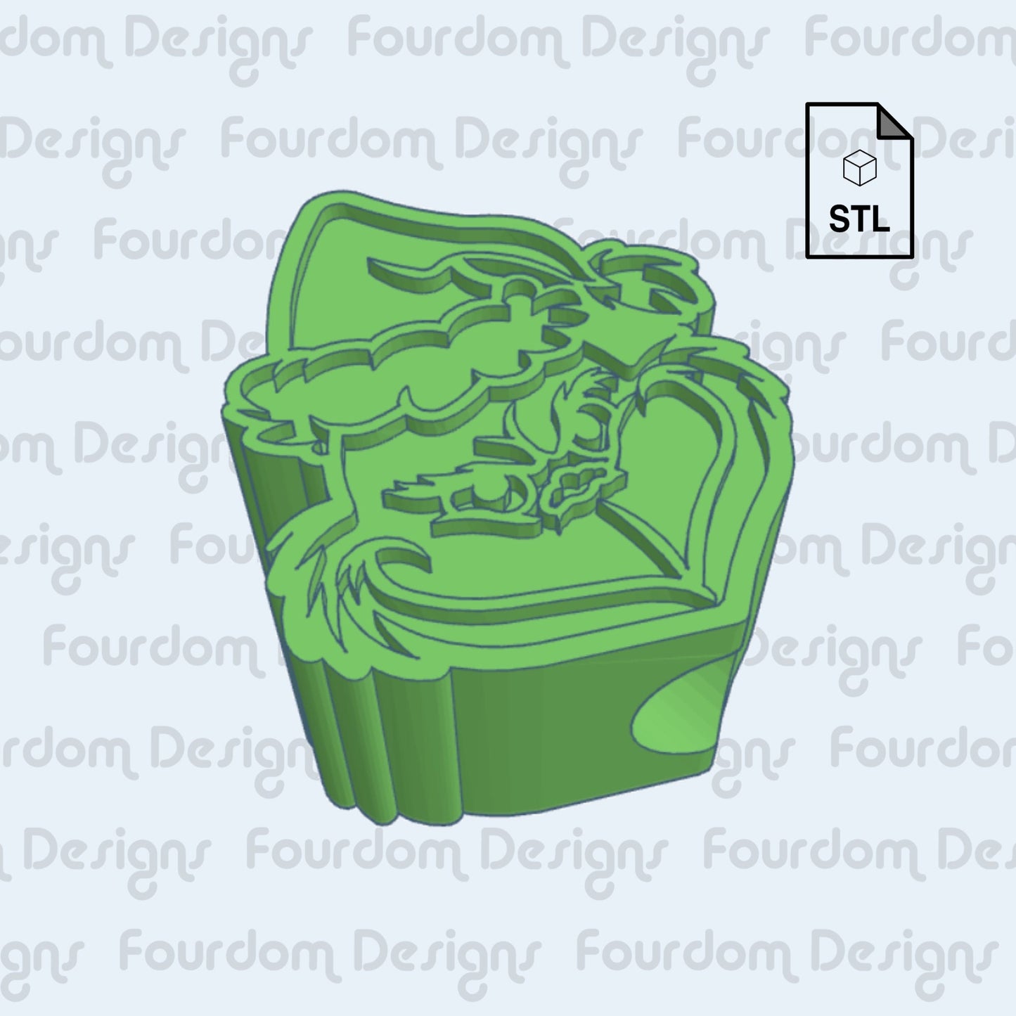 Grinch Straw Topper STL File for 3D Printing - Digital Download