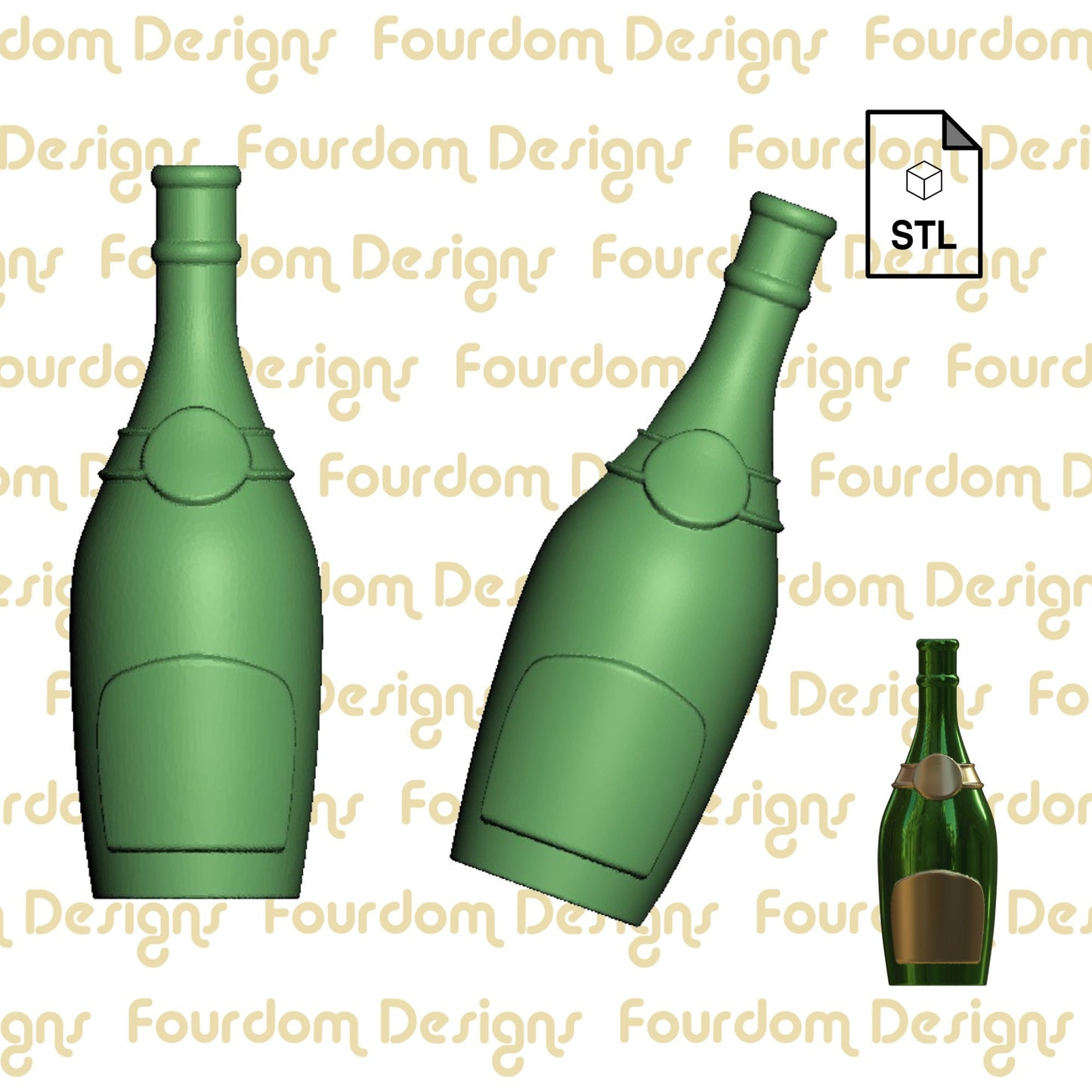 Bottle Straw Topper STL File for 3D Printing - Digital Download