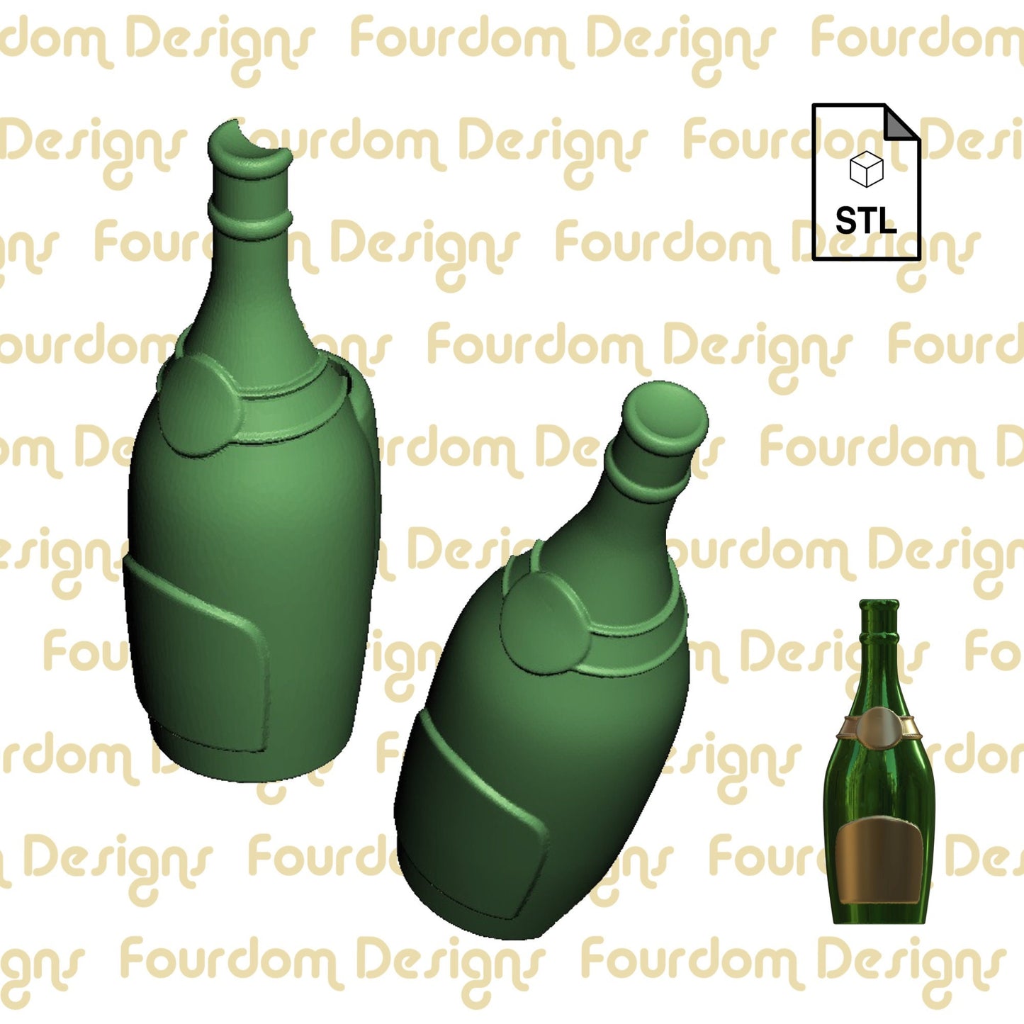 Bottle Straw Topper STL File for 3D Printing - Digital Download