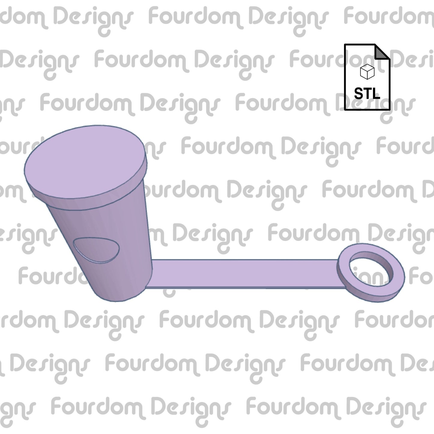 Smooth Tumbler Straw Cap STL File for 3D Printing - Digital Download
