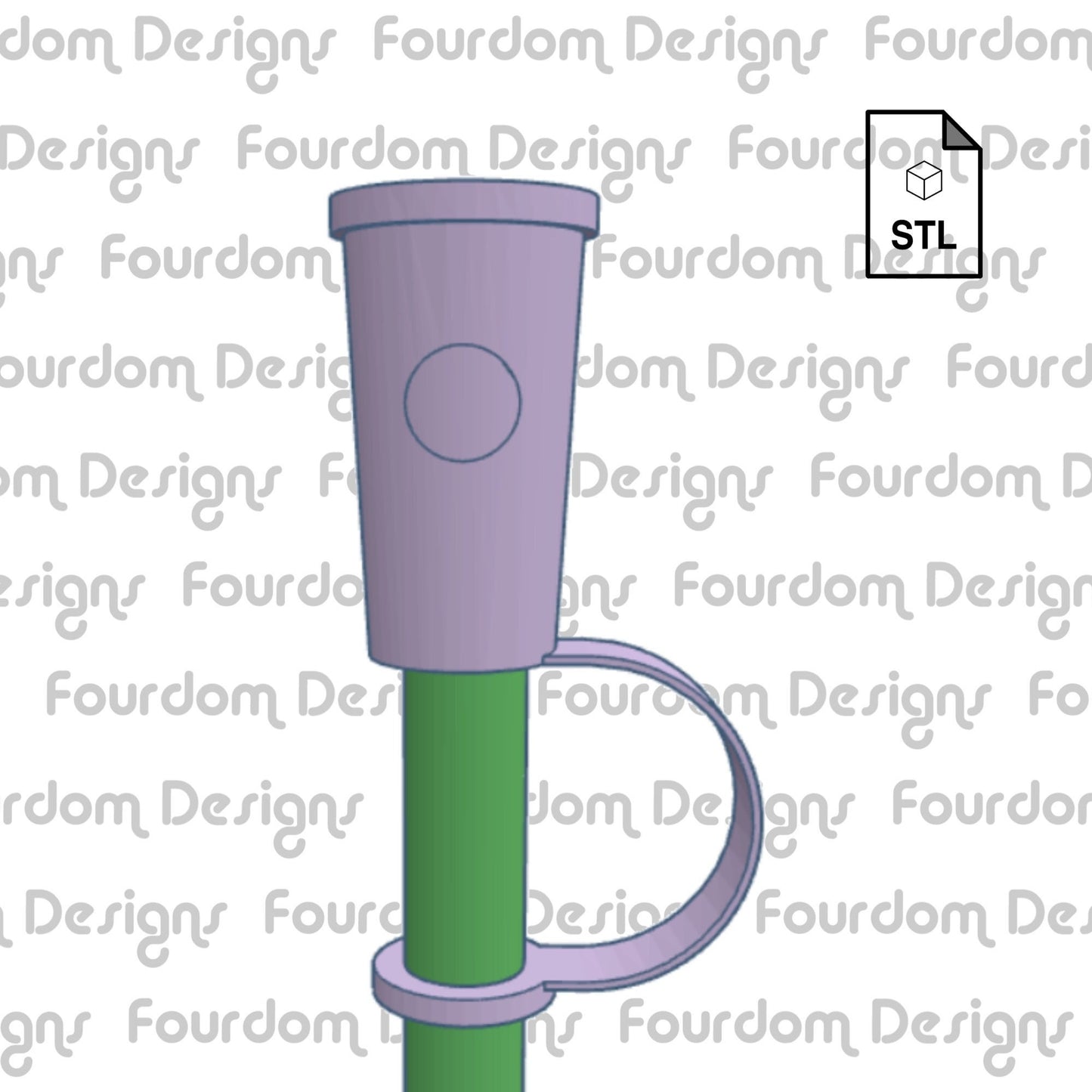 Smooth Tumbler Straw Cap STL File for 3D Printing - Digital Download