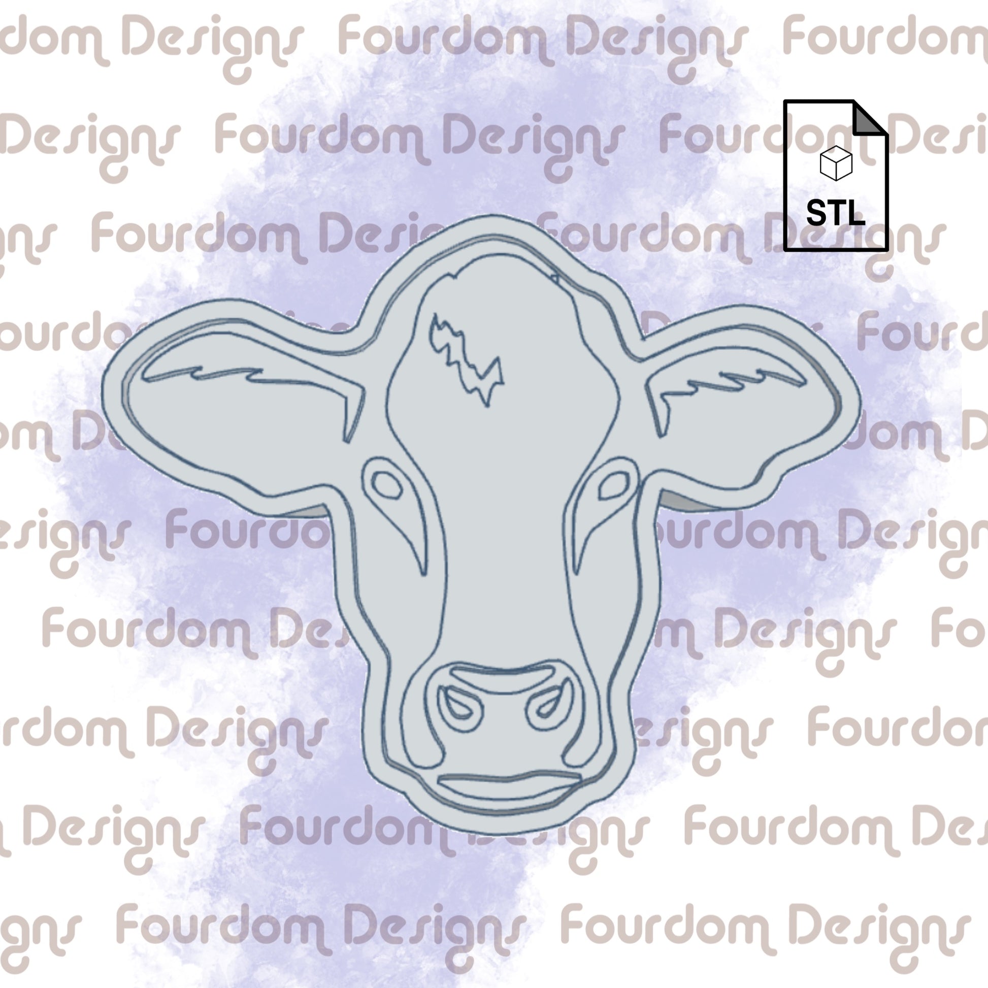 Cow Straw Topper STL File for 3D Printing - Digital Download – Fourdom  Designs